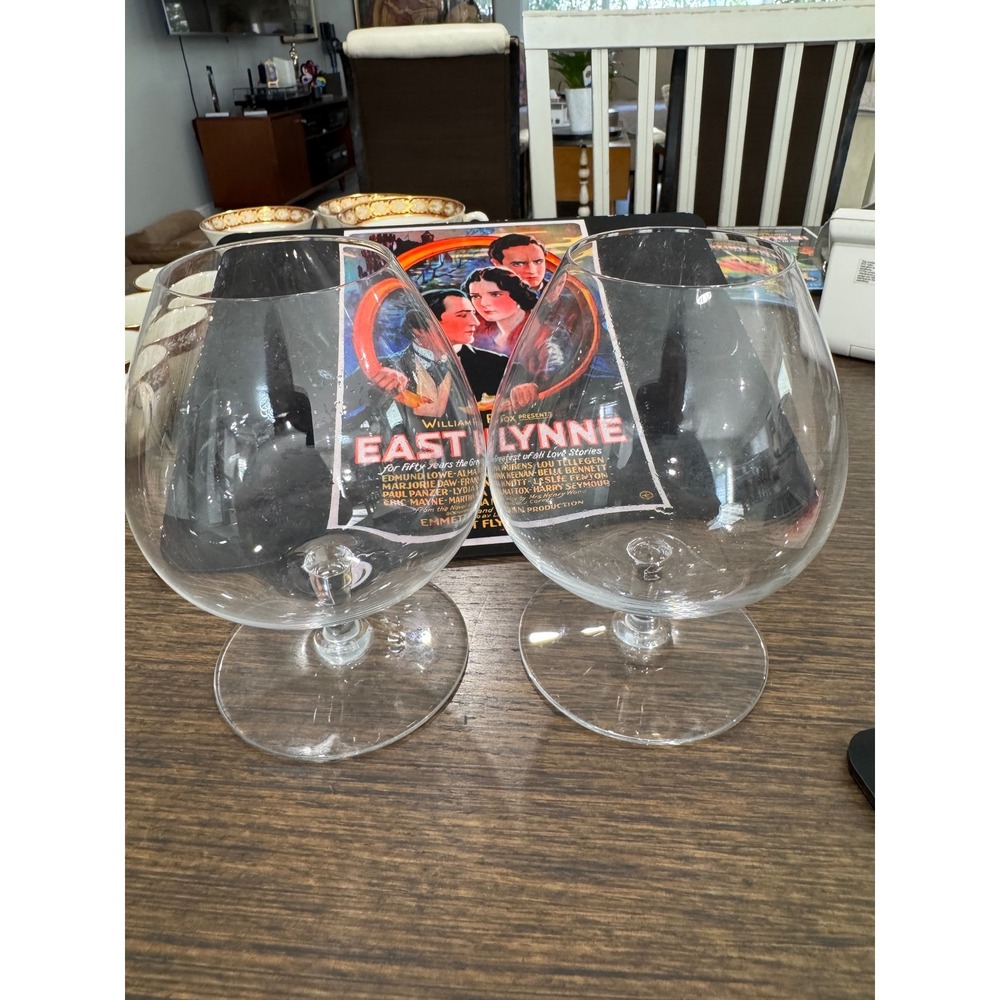 Baccarat Crystal Oenologie Brandy‎ Snifters Set of 2 Cognac Glasses France Clear